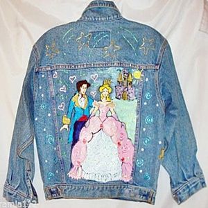 Hand Painted OOAK Vintage Gap Denim Jacket  Medium